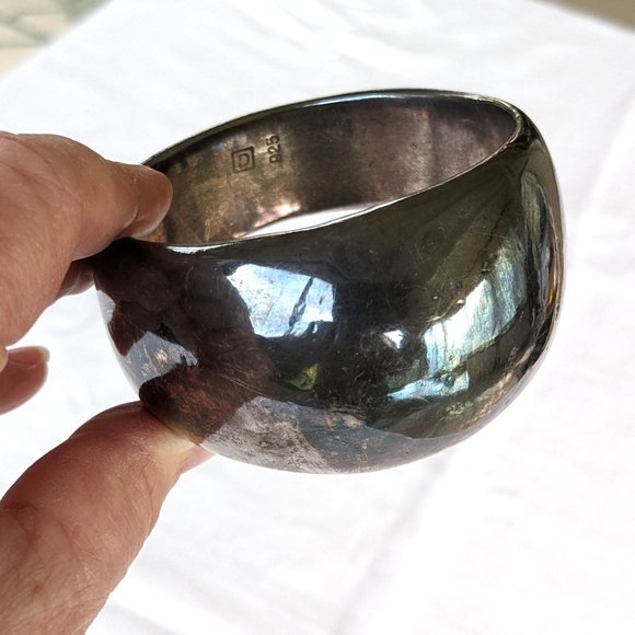 David Varsano 79g Chunky Sterling Electroform Bracelet 60s Mod - Picture 3 of 15